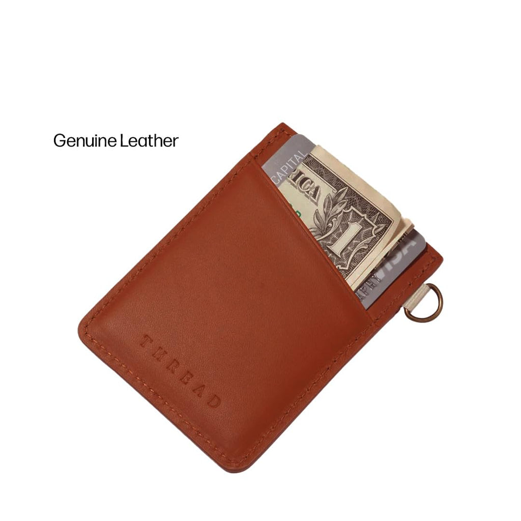 Thread Wallets Ultra Slim Minimalist Leather Card Holder Wallet (Benny)