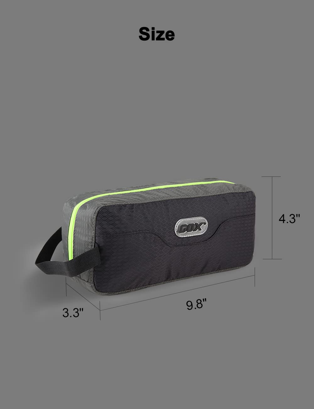 GOX Travel Small Toiletry Bag for Men Nylon Dopp Kit Medicine Bag Travel Organizer Pouch Shave Kits for Teens Toiletry Essentials Bathroom Compact (Black, 7.9 * 3.7 * 2 Inches)
