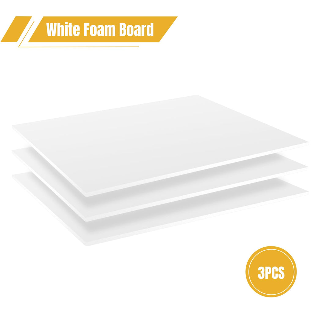 12 Pack Black Foam Board 24"x36", 3/16" Thick Foam Core Board for Projects, Black Poster Board for Painting, Displaying, and Craft Projects
