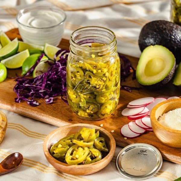 Ball Regular Mouth Mason Jars 8 oz. (12 Pack) - Half Pint Size Jars with Airtight Lids and Bands for Canning, Fermenting, Pickling, Meal Prep or DIY Decors