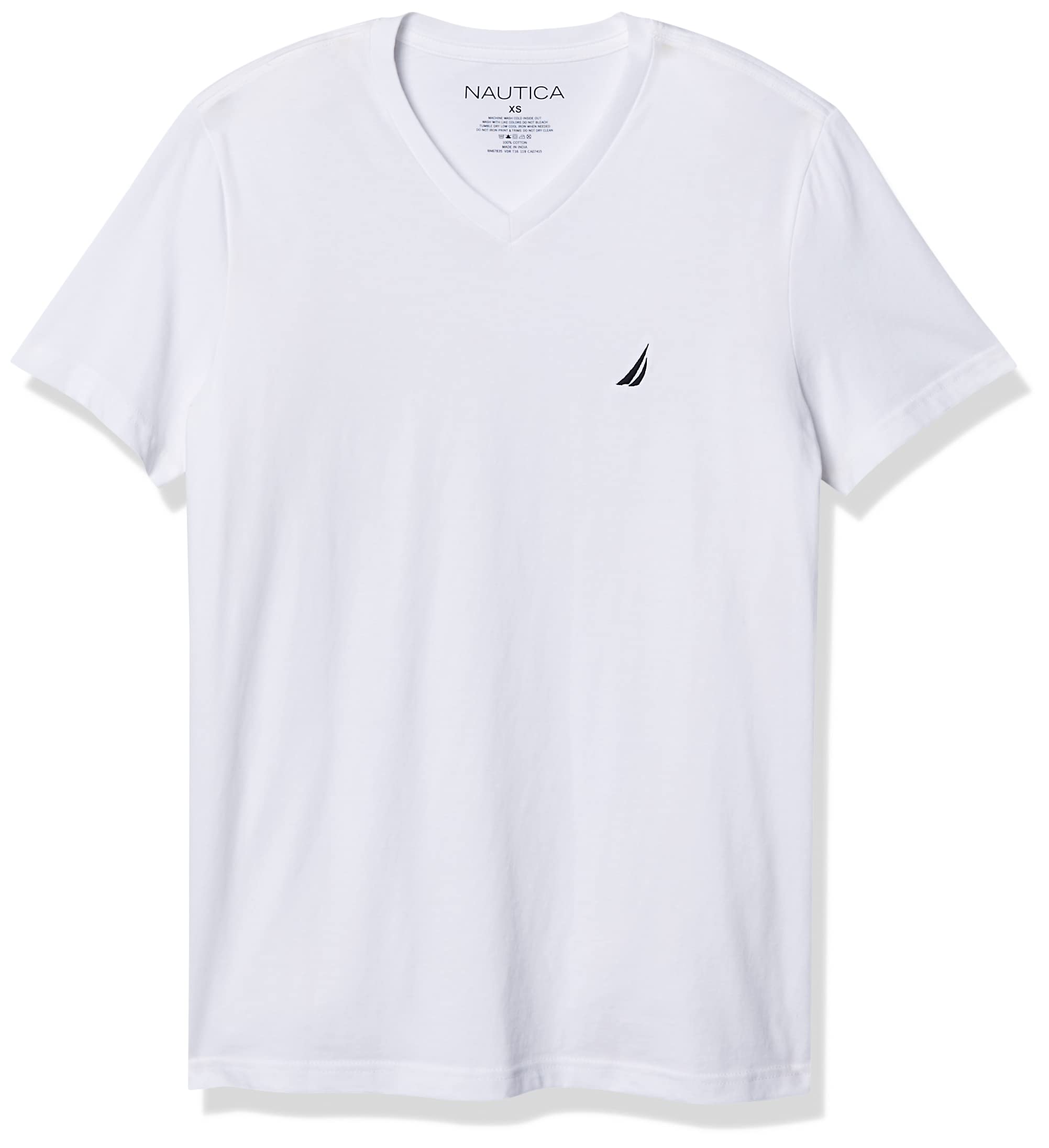 Nautica Mens Short Sleeve Solid Slim Fit V-Neck T-Shirt