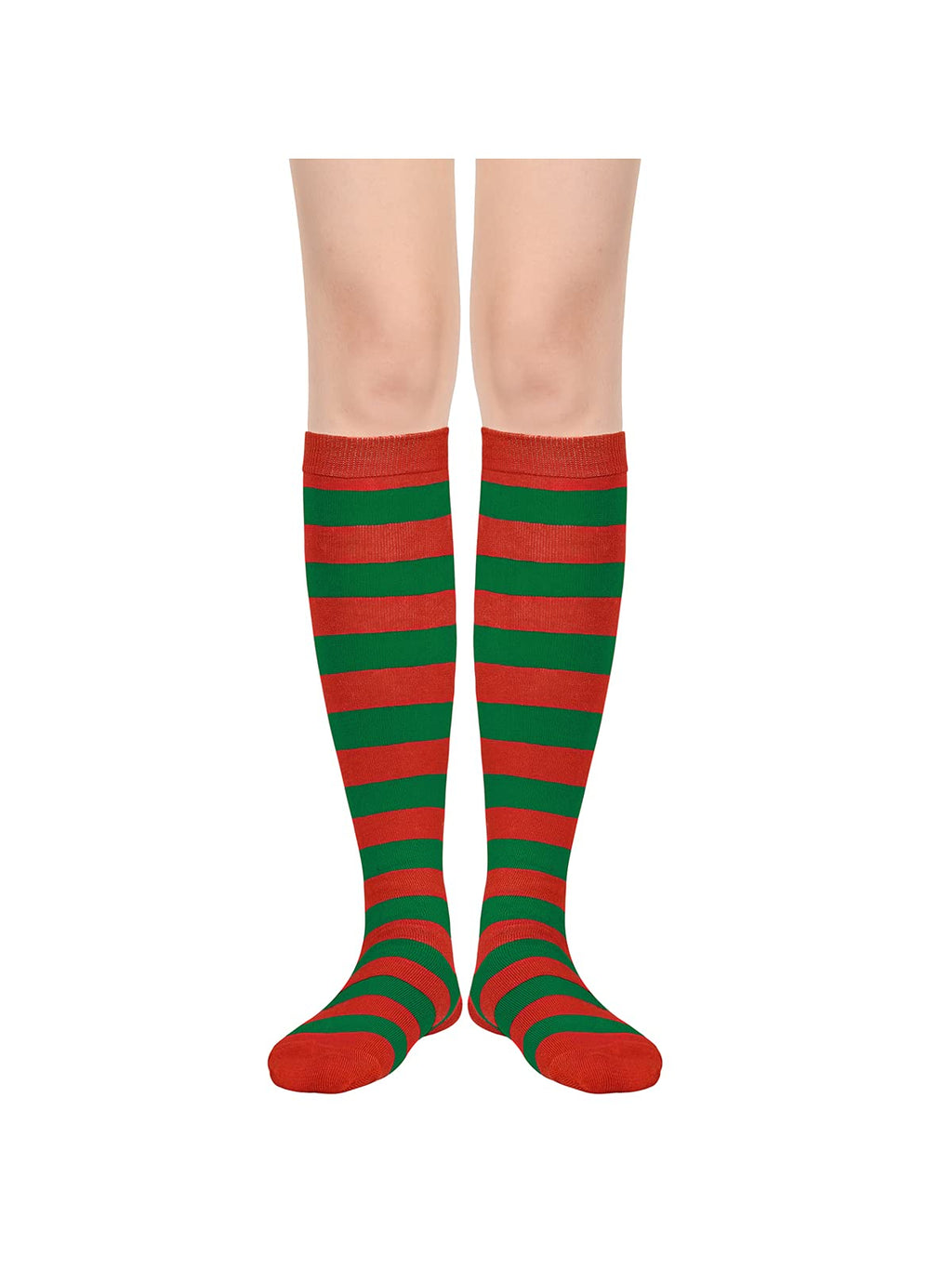 Century Star Knee High Striped Socks for Women - Long Thin Tube Sports Thigh High Socks Tall Stockings