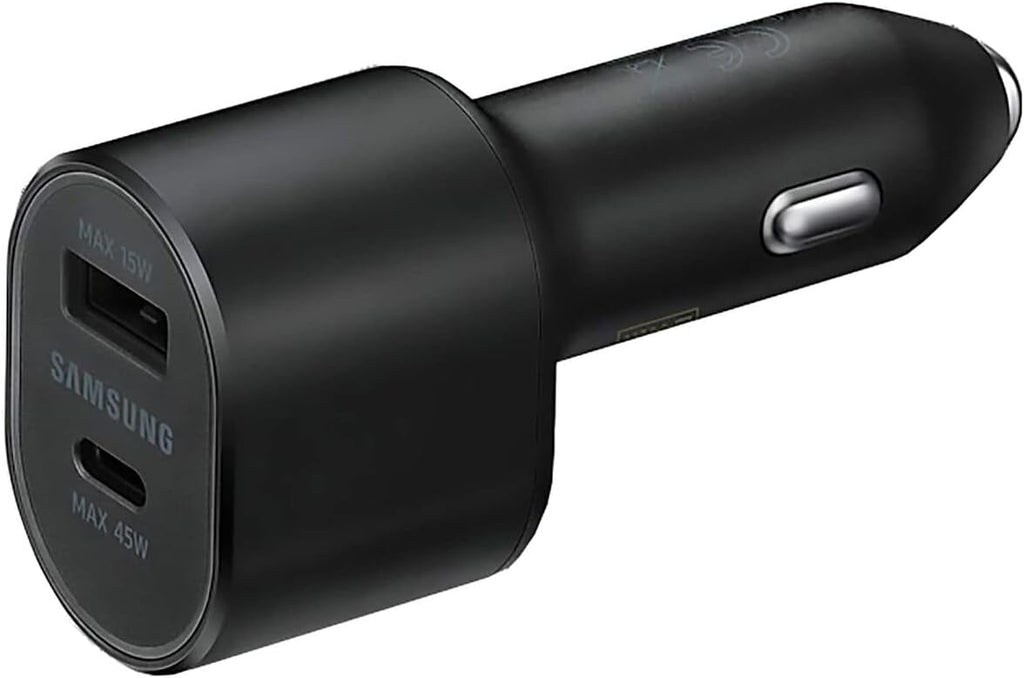 Samsung Super Fast Dual Car Charger (45W+15W) Dual Ports USB-C & USB-A - Black - EP-L5300XBEGWW
