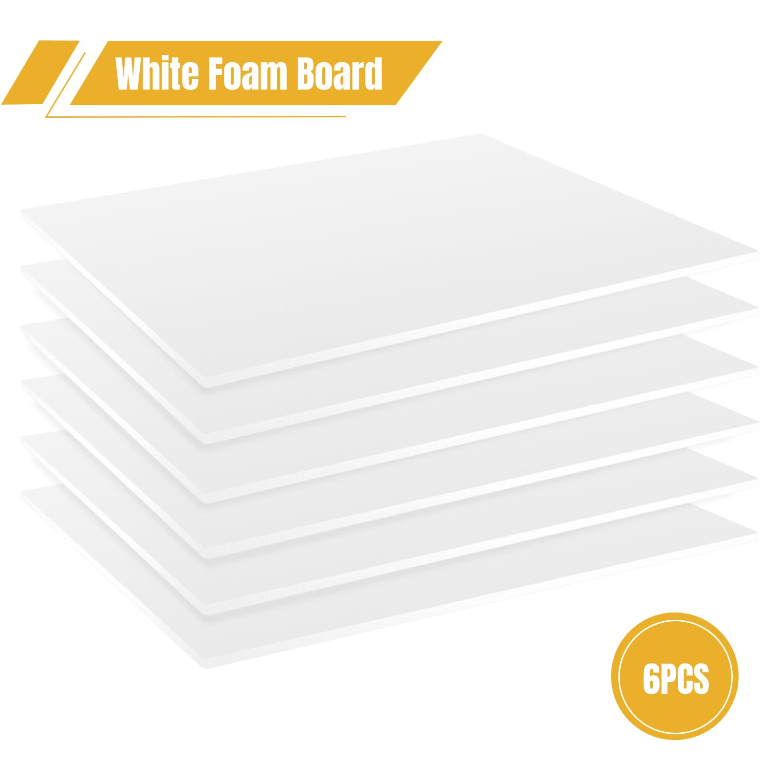 12 Pack Black Foam Board 24"x36", 3/16" Thick Foam Core Board for Projects, Black Poster Board for Painting, Displaying, and Craft Projects