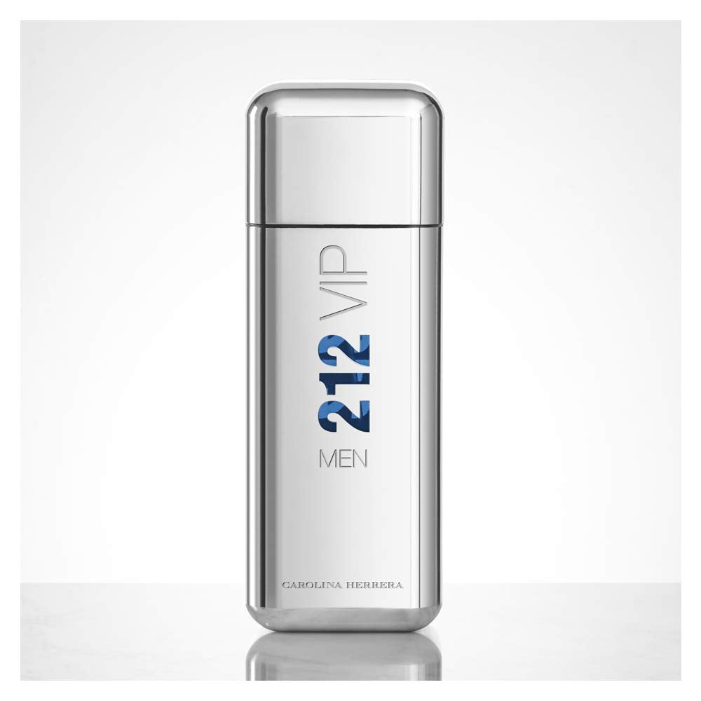 Carolina Herrera 212 Vip Men Fragrance For Men - Notes Of Caviar Lime, Ginger And Tonka Bean - Intimate And Magnetic Scent - Blend Of Fresh And Woody - Perfect For Night Use - Edt Spray - 1.7 Oz
