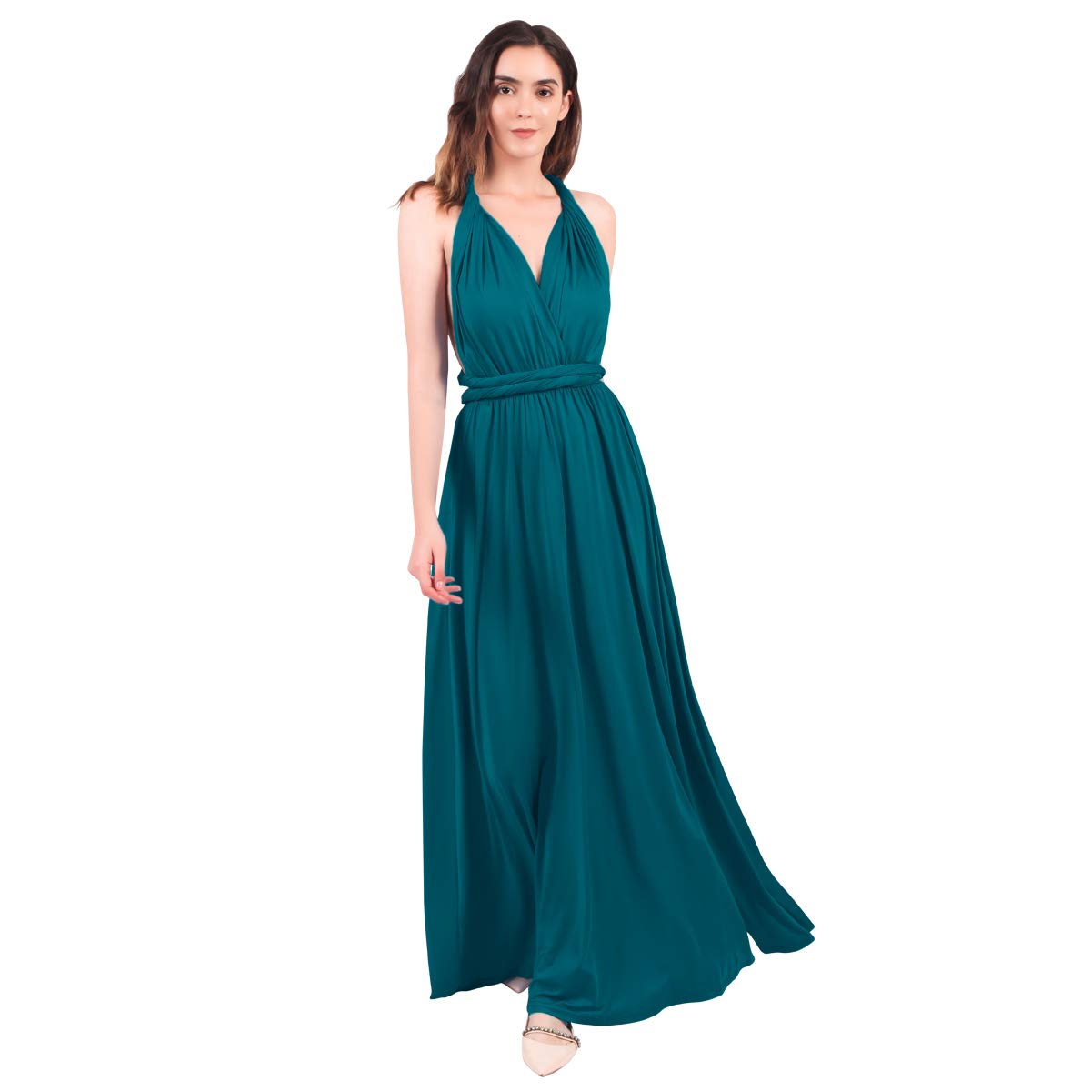 Women Transformer Hi Low Evening Long Prom Dress Halter Convertible Multi Way Spaghetti Strap Wedding Cocktail Maxi Gown