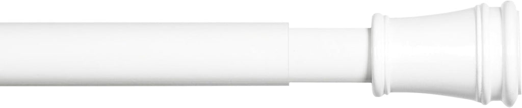 Kenney – Rogers Twist & Fit Tension Window Curtain Rod, No Tools Installation, 5/8" Diameter, Adjustable 48–84", White