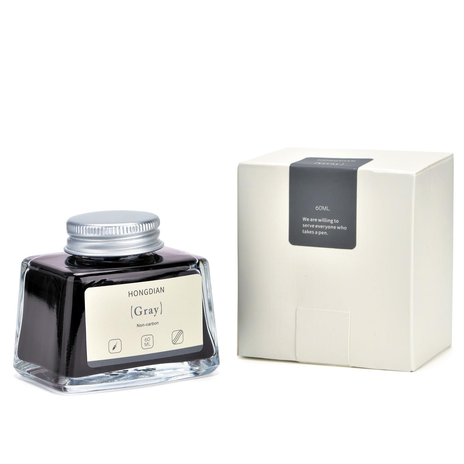 Asvine Hongdian Fountain Pen Bottled Ink Black, 60ml Fountain Pen Bottled Ink, Non Carbon