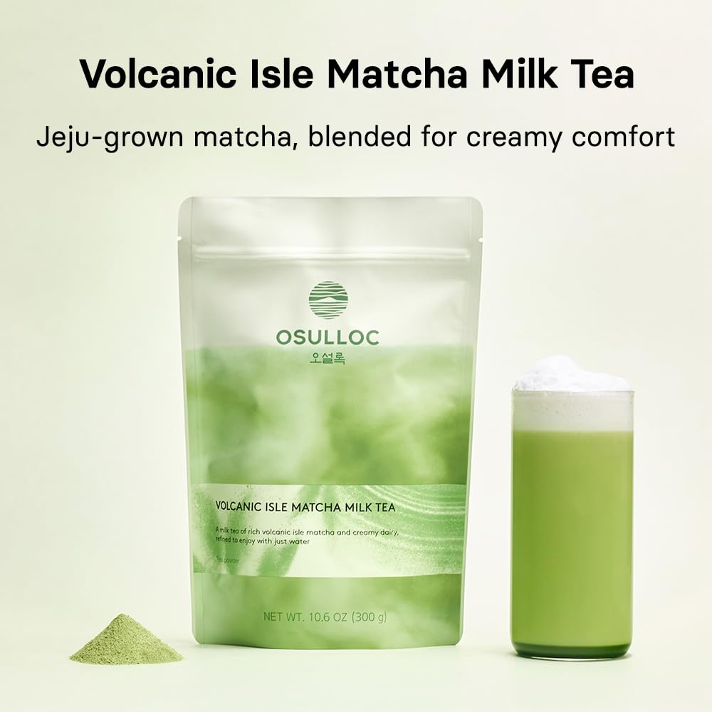 OSULLOC Volcanic Isle Matcha Powder, Ceremonial Grade Korean Matcha, Green tea powder from Jeju Island (1.41oz, 40g)