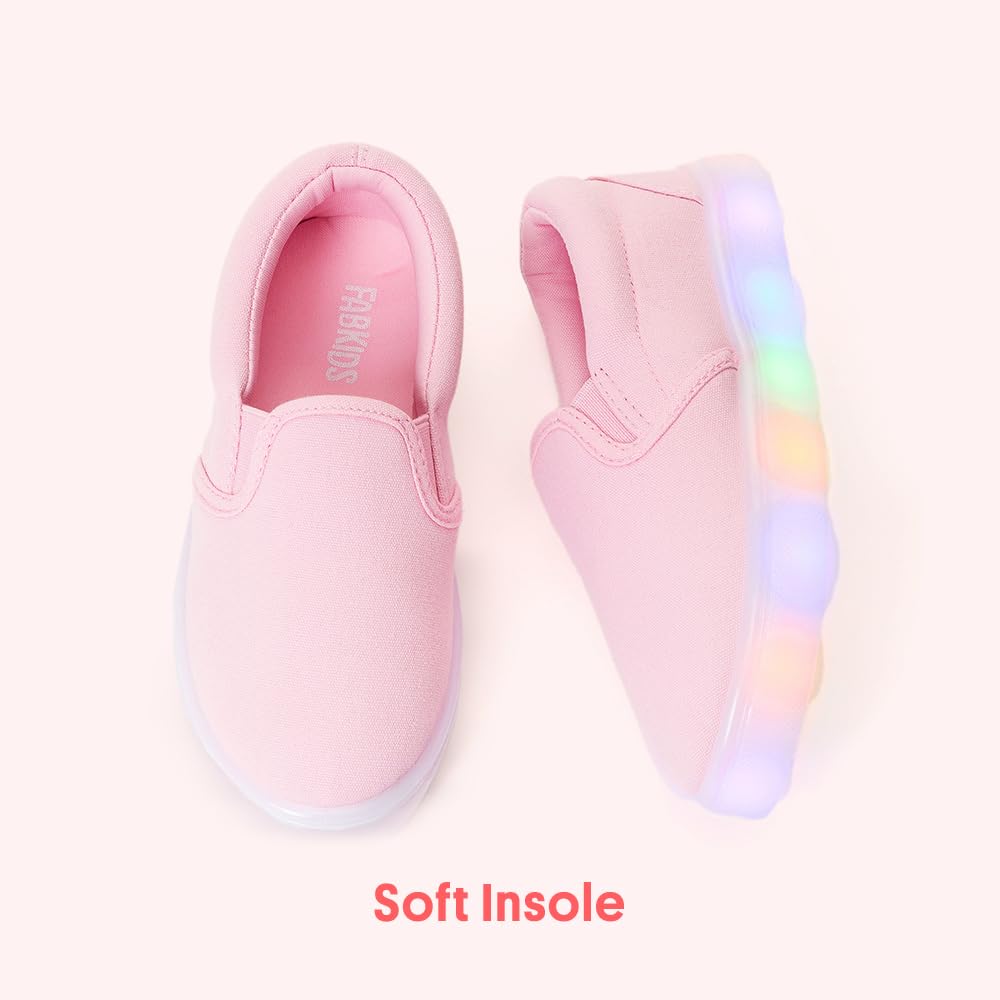 FabKids Kids Sneakers Boys Girls Canvas Shoes Slip On Low Top Footwear for Toddler Little Kid Big Kid
