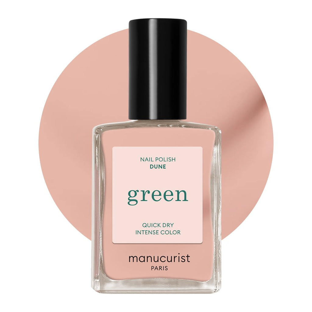 Manucurist Green Quick Dry Nail Polish Aubergine - Dark Purple Nail Polish - 9-Free, Plant-Based and Vegan - Non Toxic - Natural Classic - Nails Care - Manicure - Made in France - 0.5 fl oz