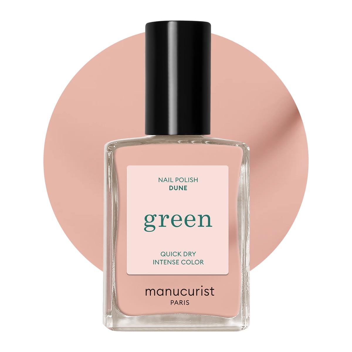 Manucurist Green Quick Dry Nail Polish Aubergine - Dark Purple Nail Polish - 9-Free, Plant-Based and Vegan - Non Toxic - Natural Classic - Nails Care - Manicure - Made in France - 0.5 fl oz