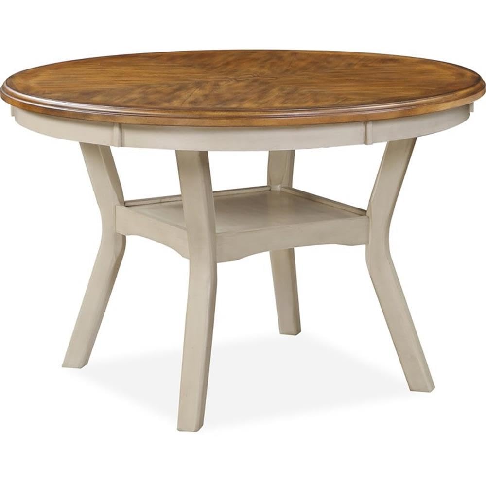 New Classic Furniture Mitchell Dining Room Table, Beige and Brown