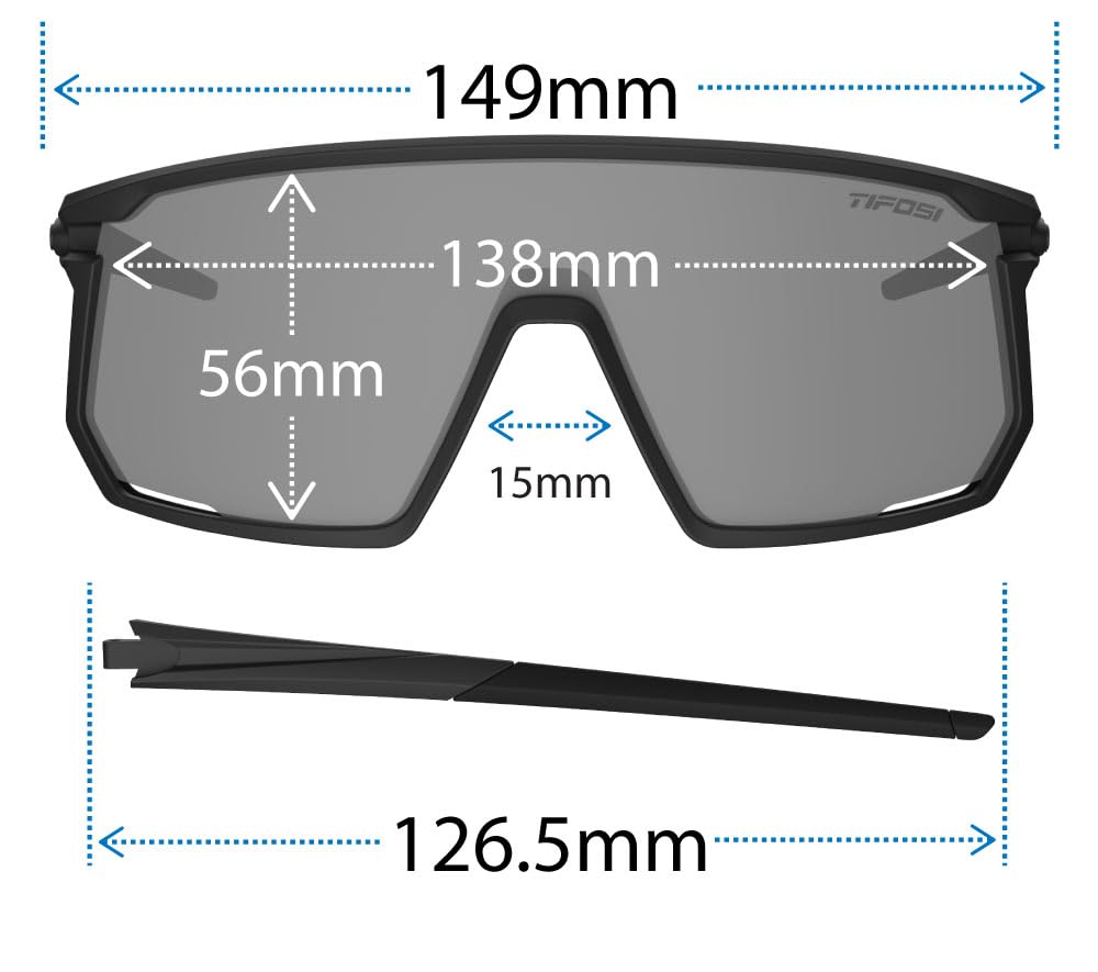 Tifosi Moab Cycling Glasses - Ideal For Cycling (Gravel, MTB & Road), Baseball & Pickleball - Shatterproof Polycarbonate Lens