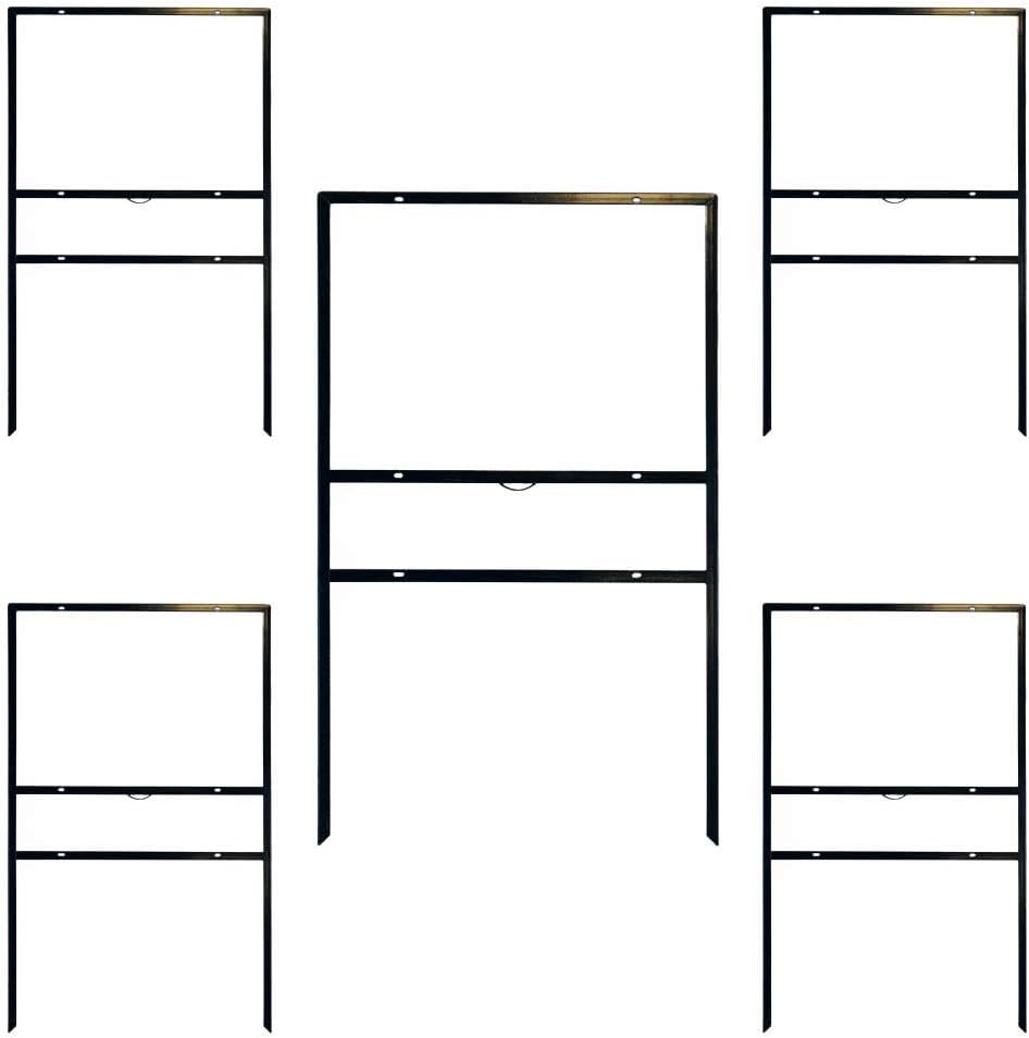 5-pack of 24"x18" Slide-in Real Estate Sign H-Frame With Rider