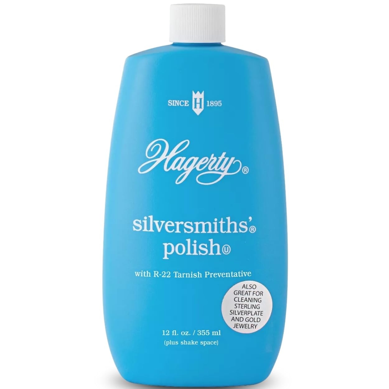 Hagerty Silversmiths' Polish, Professional Silver Cleaner and Tarnish Remover for Jewelry, Silverware, Gold and More, Kosher Certified, Made in USA, 8 Fl Oz