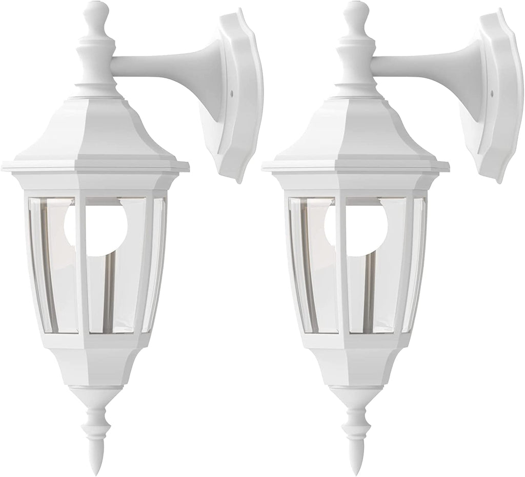 EMART Dusk to Dawn Plastic Outdoor Wall Light Fixtures with Bulbs, Waterproof and Anti-Corrosion Porch Sconces, Exterior Lanterns Wall Mount Lamp for Outside, Garage, Front Door, Patio, 1 Pack, Black