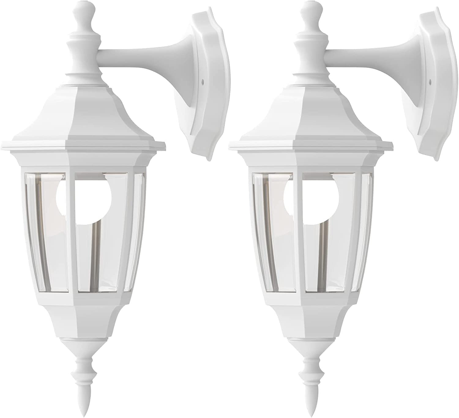 EMART Dusk to Dawn Plastic Outdoor Wall Light Fixtures with Bulbs, Waterproof and Anti-Corrosion Porch Sconces, Exterior Lanterns Wall Mount Lamp for Outside, Garage, Front Door, Patio, 1 Pack, Black
