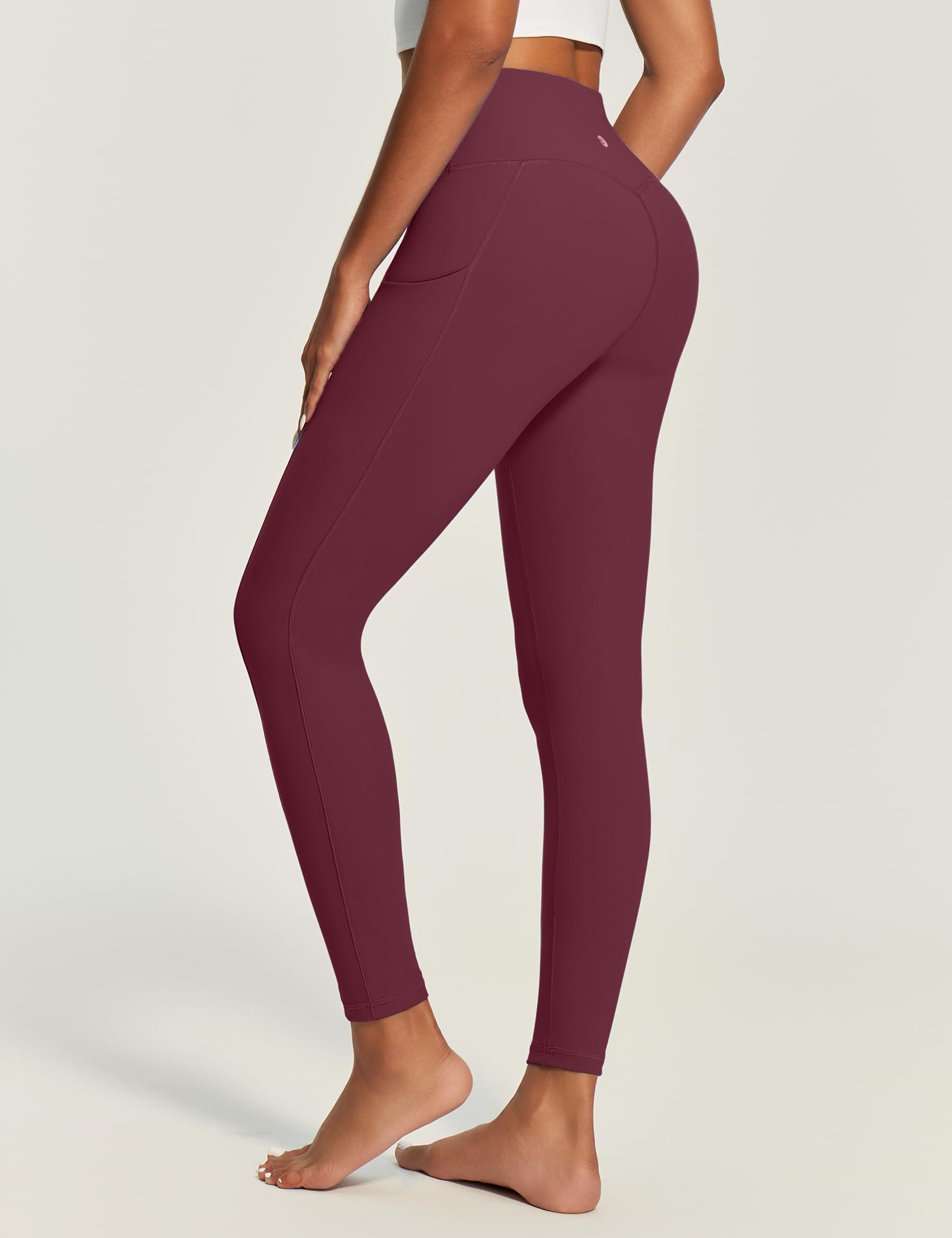 IUGA Compression Leggings for Women Tummy Control No Front Seam Leggings with Pockets High Waisted Workout Yoga Pants