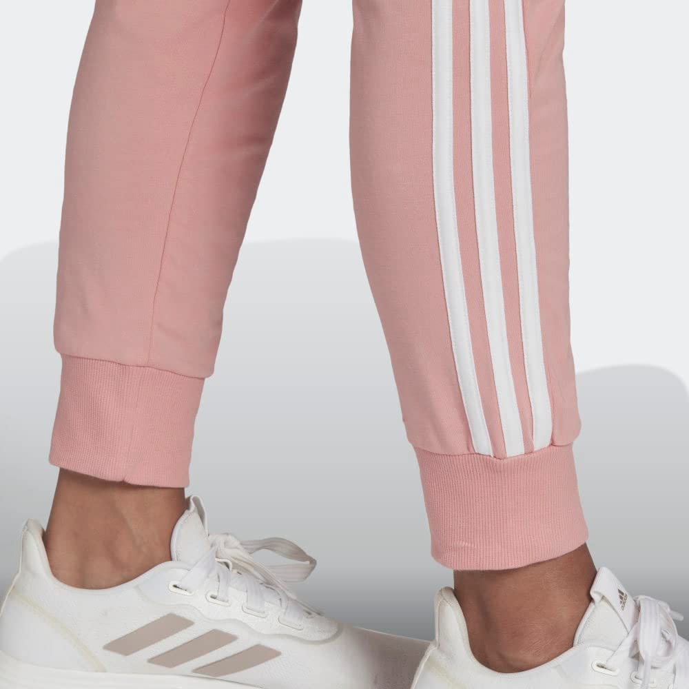 adidas Womens 3-Stripes Drawstring Sweatpants Training Casual - Black