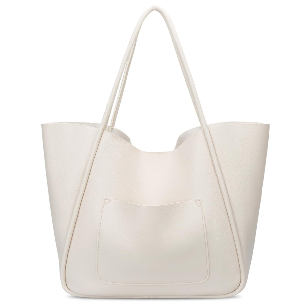 KKXIU Tote Bag for Women Vegan Leather Shoulder Purse Large Capacity Travel Bag