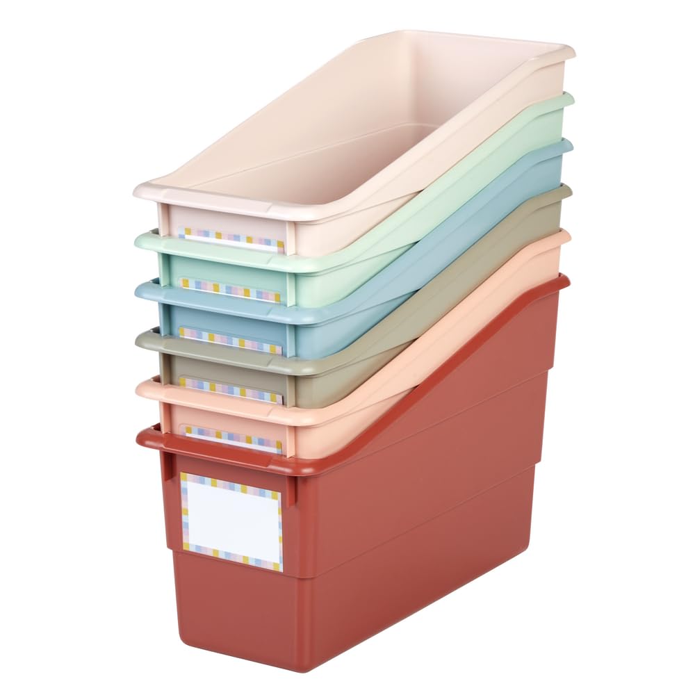 Really Good Stuff Durable Book & Binder Holders - 6 Pack - Black