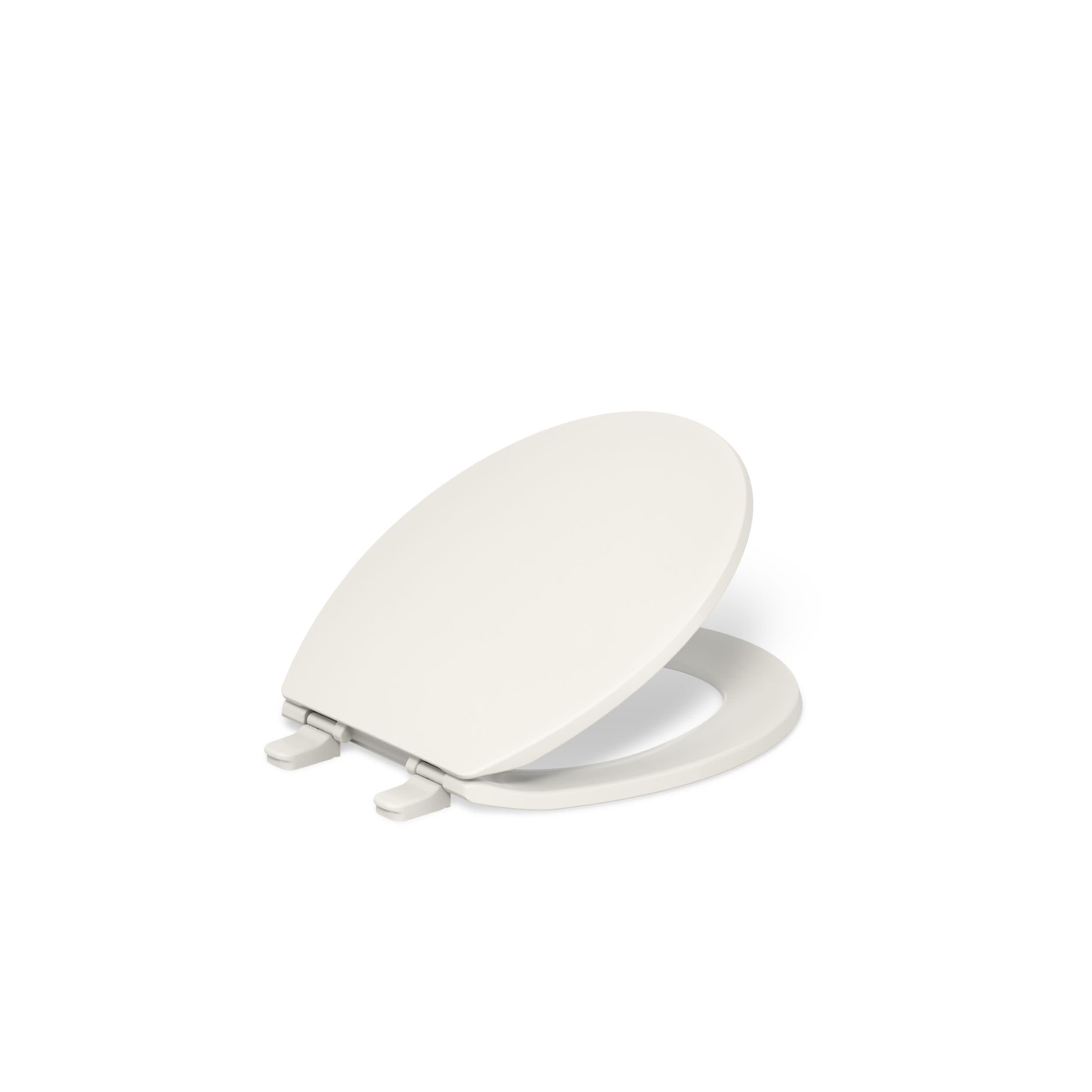 KOHLER K-4775-0 Brevia Round Toilet Seat with Quick-Release Hinges And Quick-Attach Hardware For Easy Clean, White
