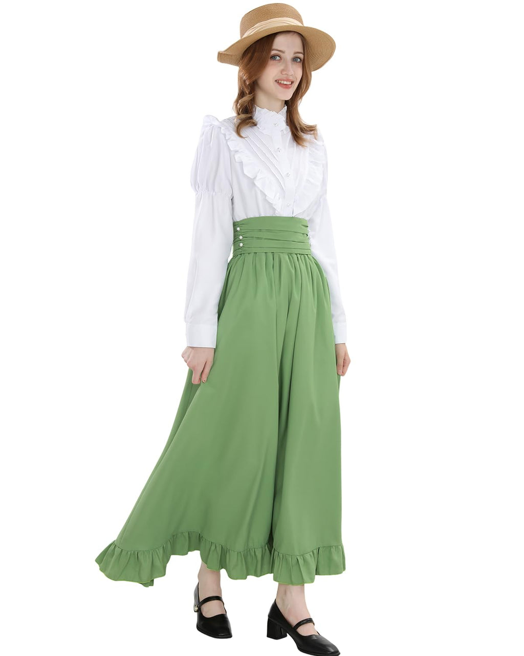 Victorian Dress for Women 2-Pieces 1800s Edwardian Dress Ball Gown Renaissance Costume