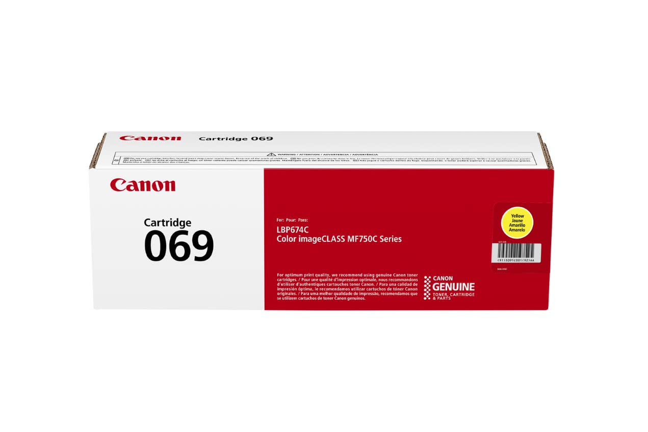 Canon Genuine 069 Black Toner Cartridge Compatible with MF753Cdw,MF751Cdw,LBP674Cdw,(Pack of 2)