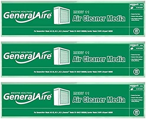 GeneralAire Pleated Media filter 12758 General 3-PACK SPECIAL-For AC-1, #4001