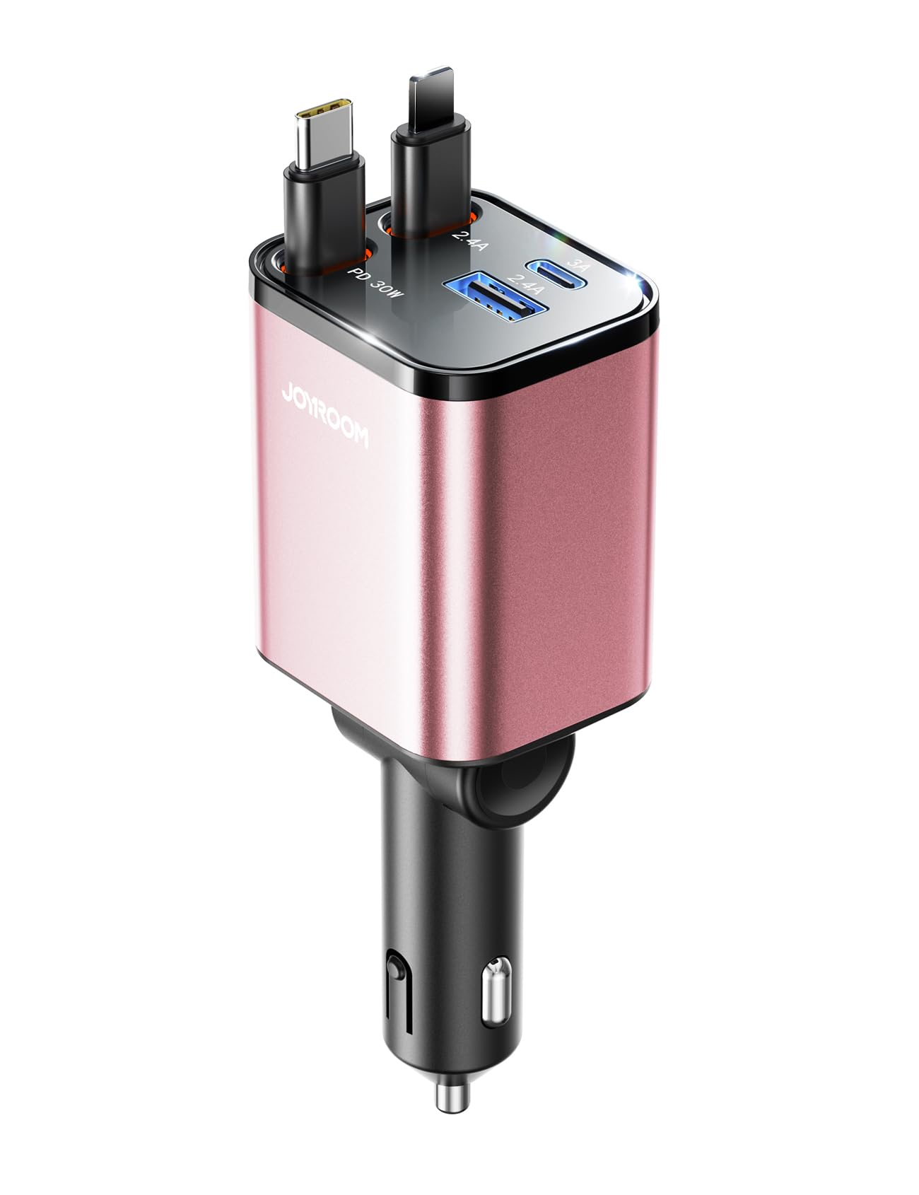 [2026 Ultra-Compact] 84W Retractable Car Charger, [PD 45W] Car Charger USB C for iPhone 16 17 Pro Fast Charging, Car Accessories Travel Essentials Gifts for Women Men for iPhone 17 Air 16 15 14 13 12