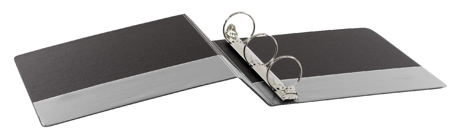 Cardinal Economy 3 Ring Binder, 1 Inch, Presentation View, Black, Holds 225 Sheets, Nonstick, PVC Free, 4 Pack of Binders (79512)