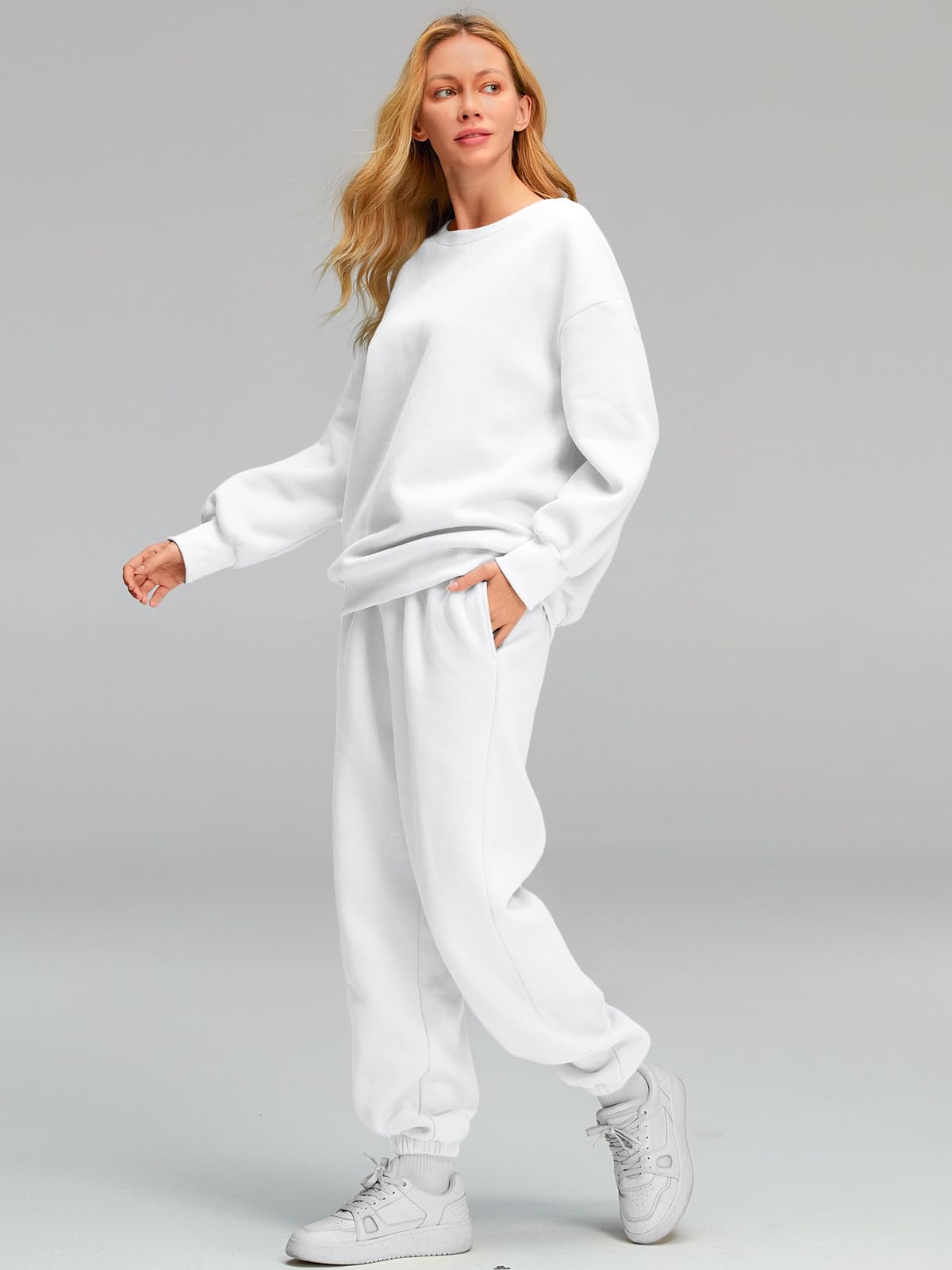 AUTOMET Womens 2 Piece Outfits Sweatsuit Lounge Sets Matching Sweat Set Pockets