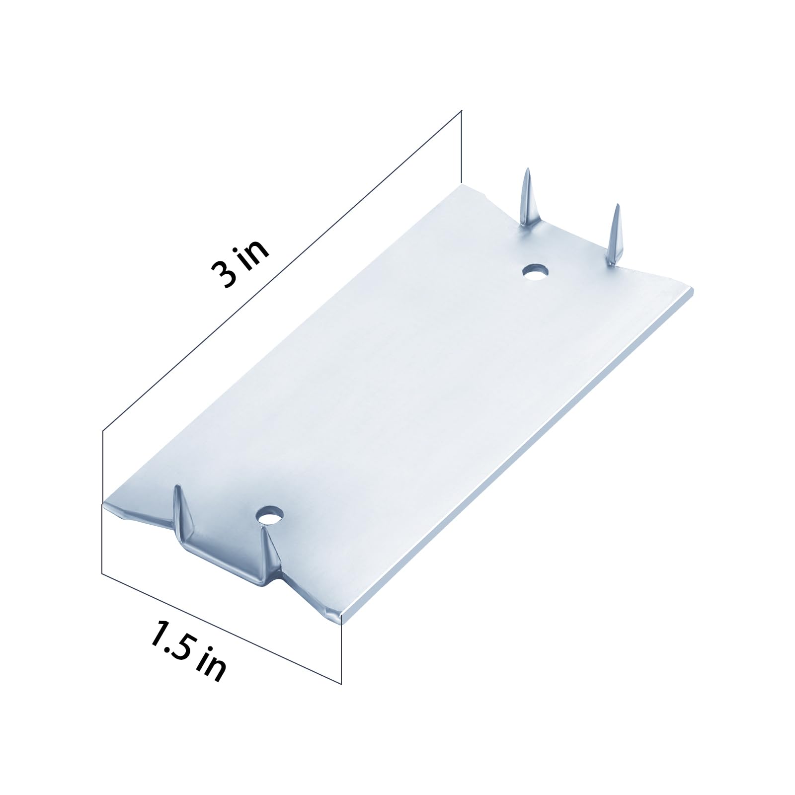 Wensilon(30 pcs) Stainless Steel 304 1.5X2 Inch 16-Gauge Anti-Nail Protection Plate Shield, Nail Plate for Wood Studs, Steel Cable Wire Protector Plate with Sharp Pointed Prongs