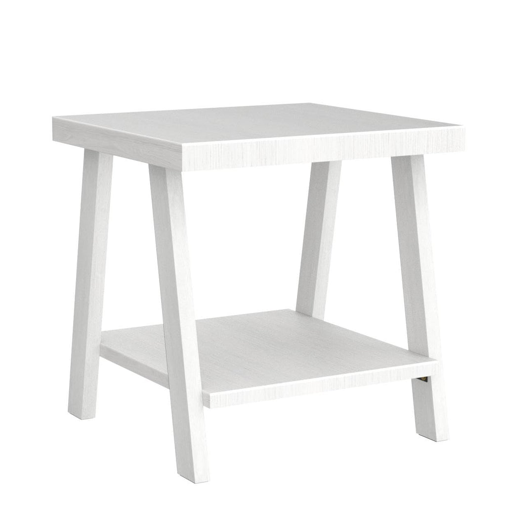 Roundhill Furniture Athens Contemporary Replicated Wood Shelf End Table in Black Finish