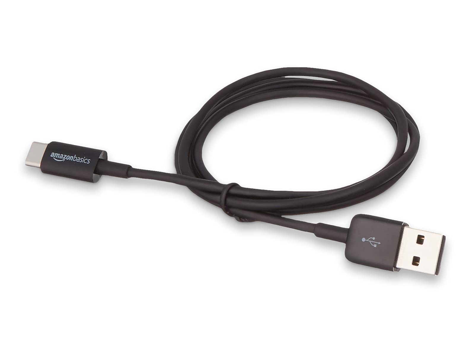 Amazon Basics USB-C to USB-A 2.0 Fast Charger Cable, 480Mbps Data Transfer Speed, USB-IF Certified, for Apple iPhone 16/15, iPad, Samsung Galaxy, Tablets, Car, 3ft, Black