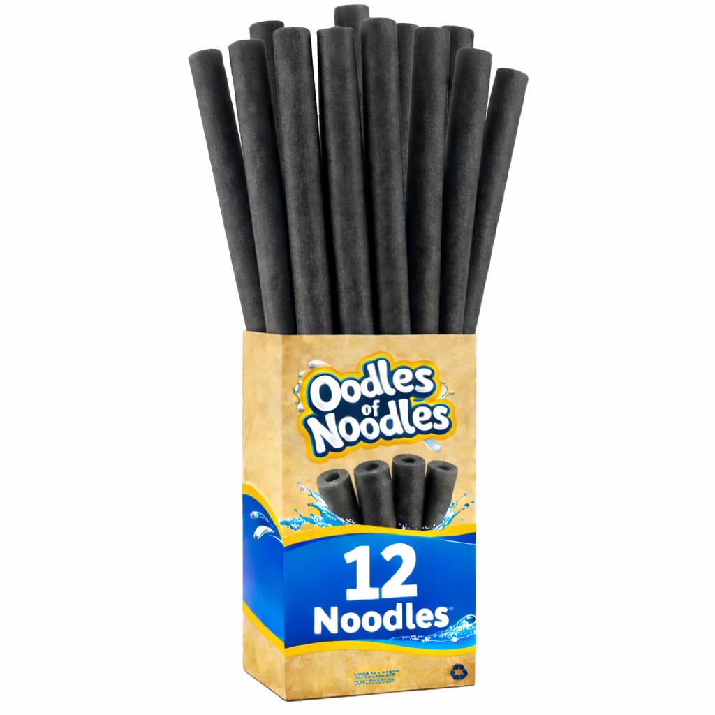 Oodles of Noodles Pool Noodles - Pack of 12 - Approx. 48 inch x 2.5 inch Multi-Purpose Tubes for, Pool, Exercise, Crafts, Padding, Insulation & More