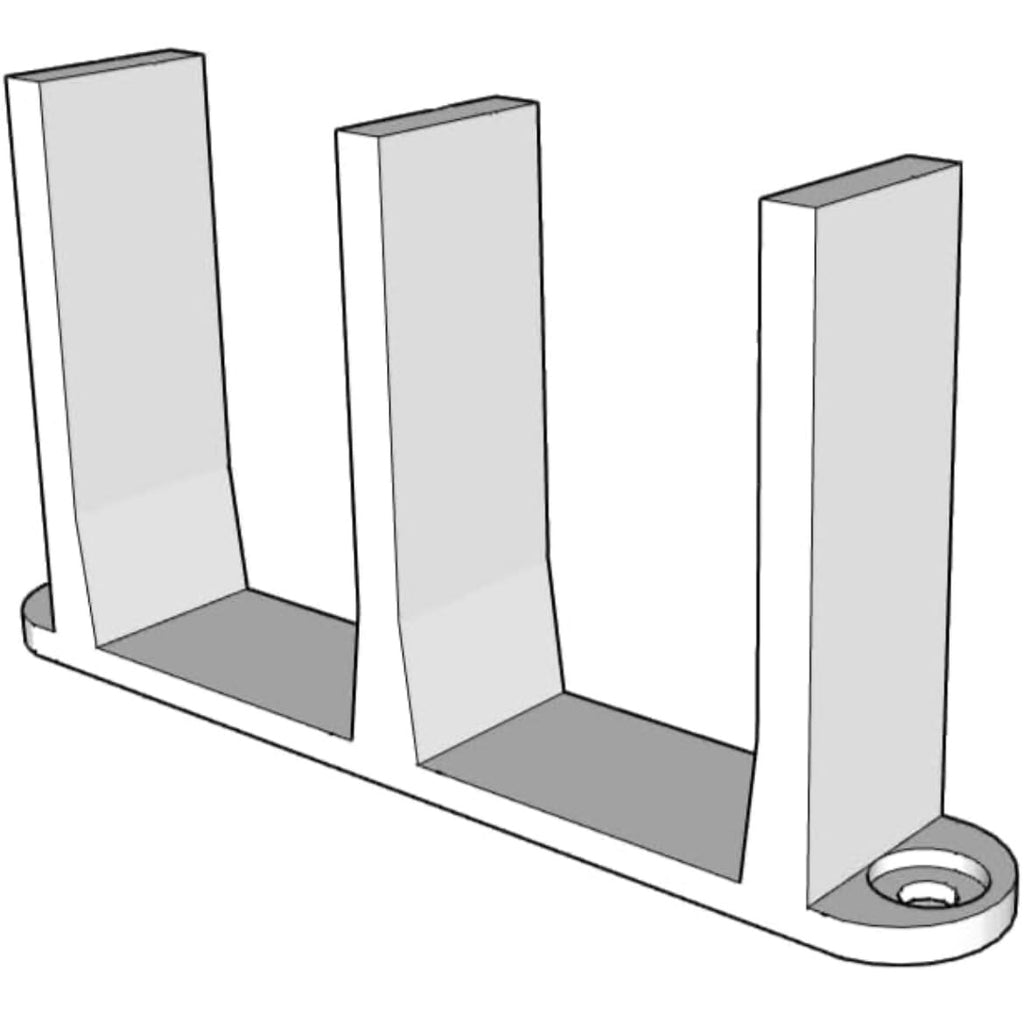 Sliding Closet Door Floor Guide Bracket | Universal Fit for 1-3/8" Width Bypass Doors (Beige) | Grovers Home Solutions