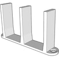 Sliding Closet Door Floor Guide Bracket | Universal Fit for 1-3/8" Width Bypass Doors (Beige) | Grovers Home Solutions