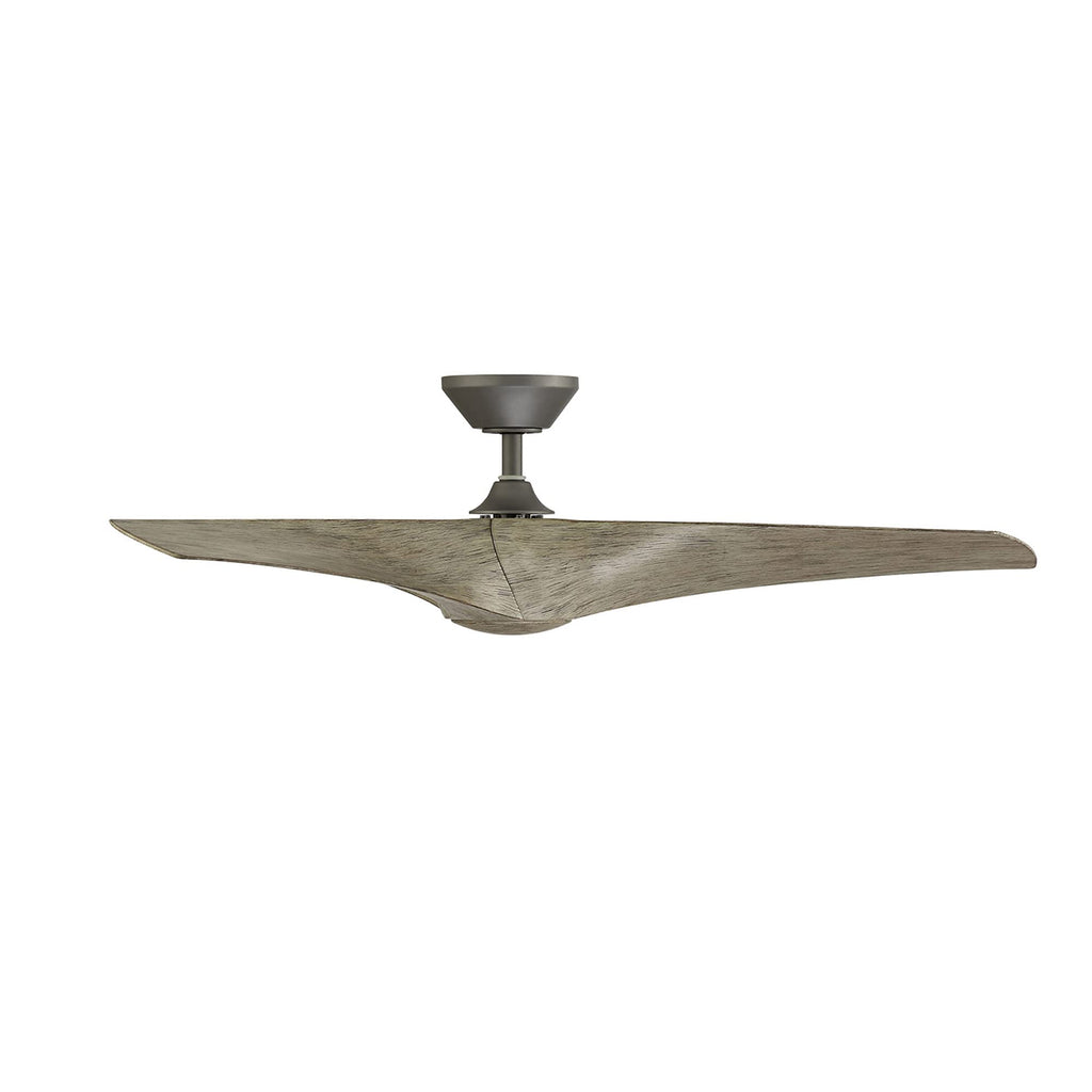 Modern Forms Zephyr Smart Indoor and Outdoor 3-Blade Ceiling Fan 52in Bronze/White Oak with Adjustable CCT 2700K-3000K-4000K-5000K LED Light Kit and Remote Control