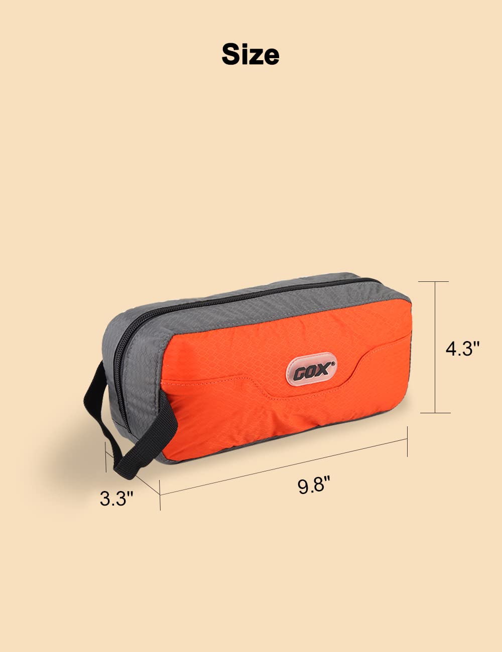 GOX Travel Small Toiletry Bag for Men Nylon Dopp Kit Medicine Bag Travel Organizer Pouch Shave Kits for Teens Toiletry Essentials Bathroom Compact (Black, 7.9 * 3.7 * 2 Inches)