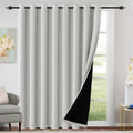 H.VERSAILTEX 100% Blackout Curtains Thermal Insulated Full Blackout Curtains for Living Room Energy Efficiency Window Drapes for Bedroom with Black Liners 1 Panel, 52x63 Inch, Burgundy