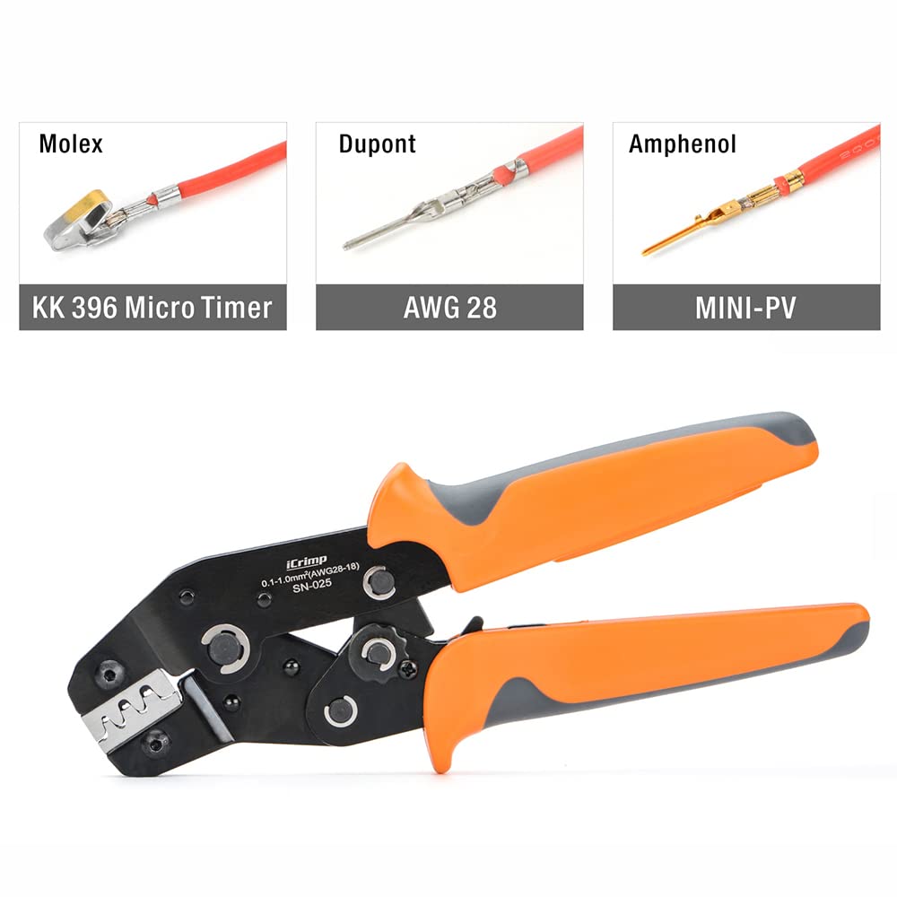 iCrimp IWS4 Solar PV Connector Crimping Tools for AWG14-10 (2.5/4/6mm²) Solar Panel PV Cable with Wire EDM Die