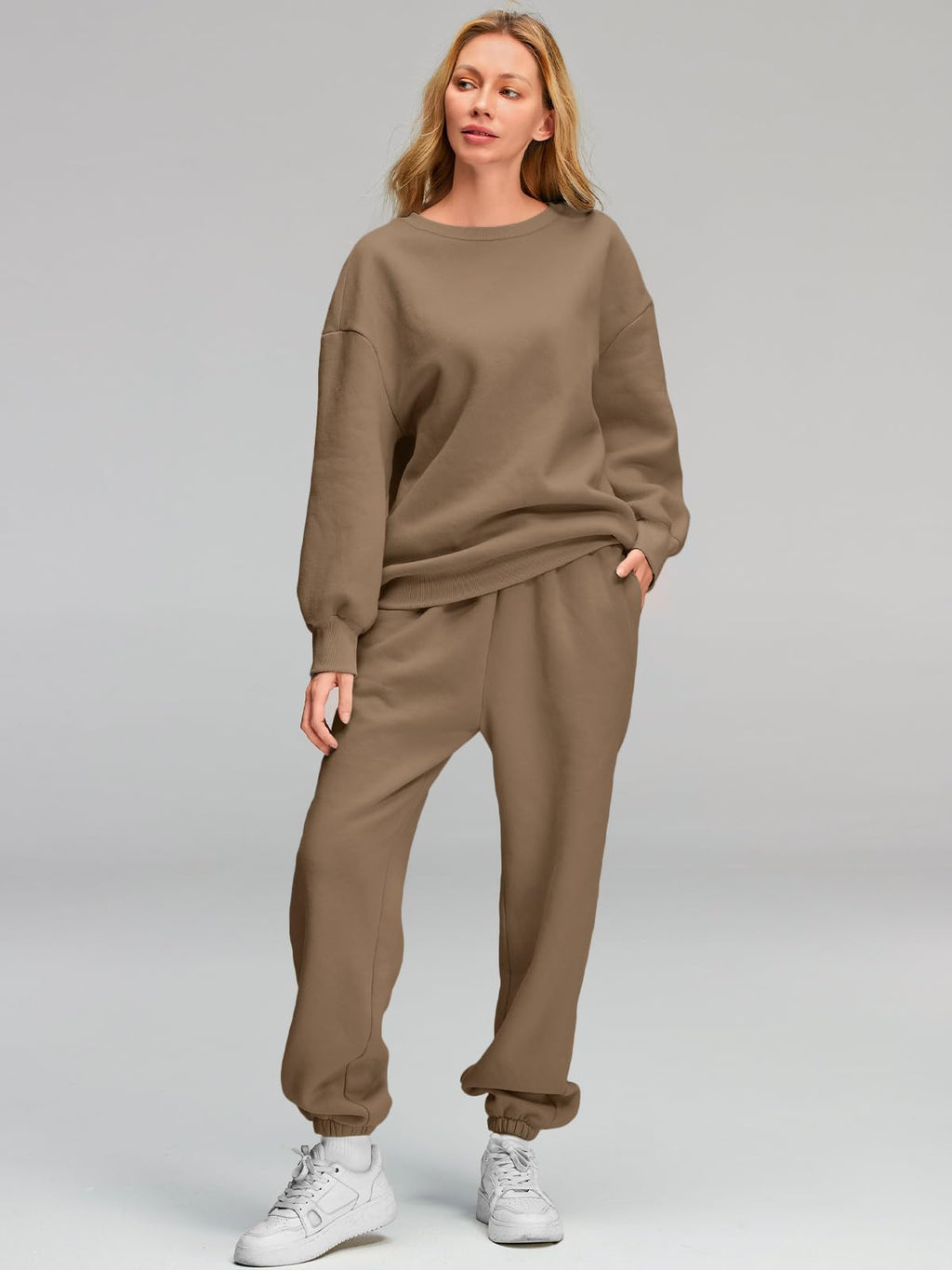 AUTOMET Womens 2 Piece Outfits Sweatsuit Lounge Sets Matching Sweat Set Pockets