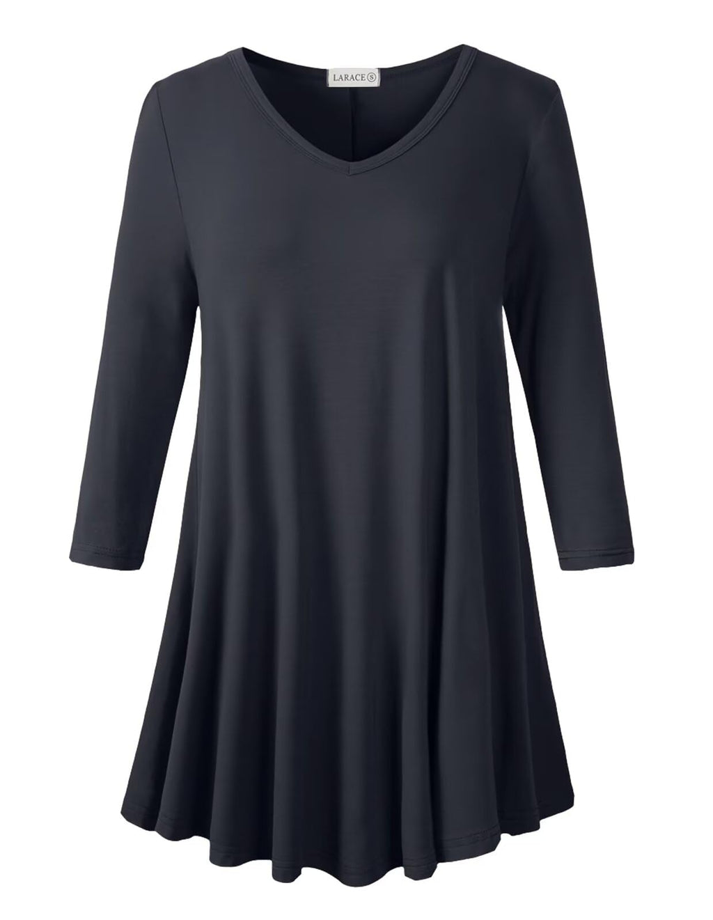 LARACE Plus Size Tops for Women 3/4 Sleeve Shirts V Neck Tunic Tops Blouses