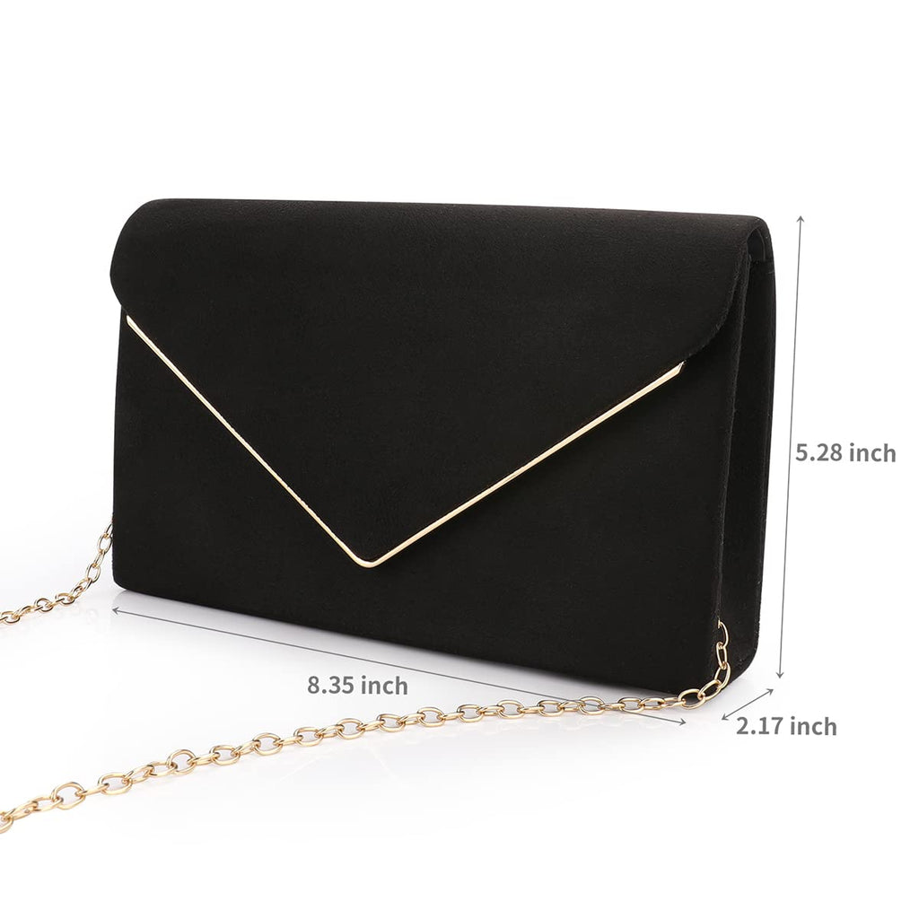 BBjinronjy Clutch Purse for Women Evening Bags Handbags for Wedding Party Cocktail Prom Faux Suede Crossbody Shoulder Bag