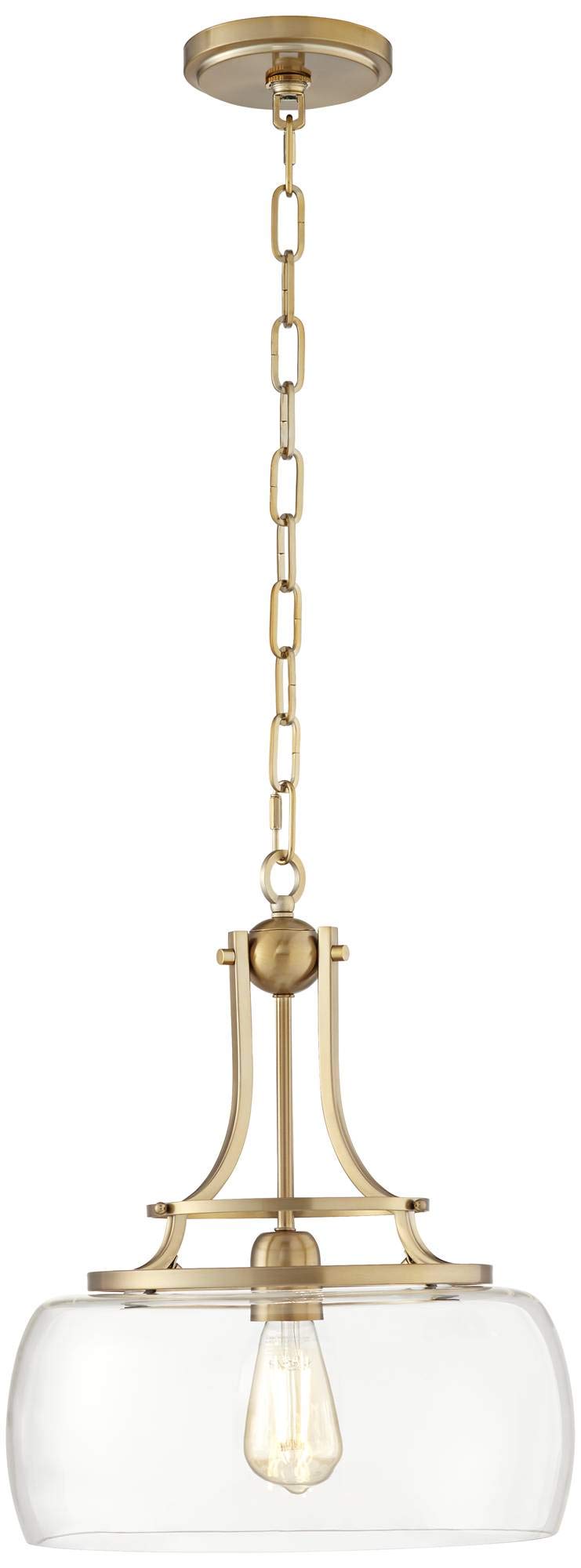 Franklin Iron Works Charleston Satin Nickel Pendant Chandelier 16" Wide Rustic Farmhouse Seeded Clear Glass LED 3-Light Fixture for Dining Room House Foyer Entryway Kitchen Bedroom Living Room