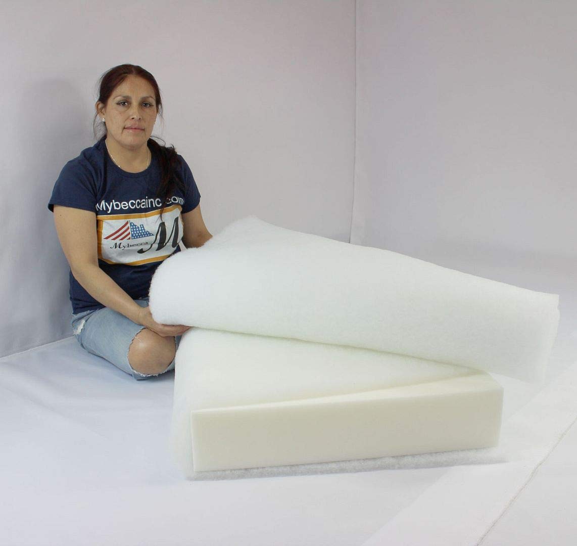 Mybecca 24 Inch Wide (1 Yard) Quilt Batting Multipurpose Dacron Fiber Polyester Wadding Fabric Loft Upholstery Grade Padding 36" x 24" (2' x 6')