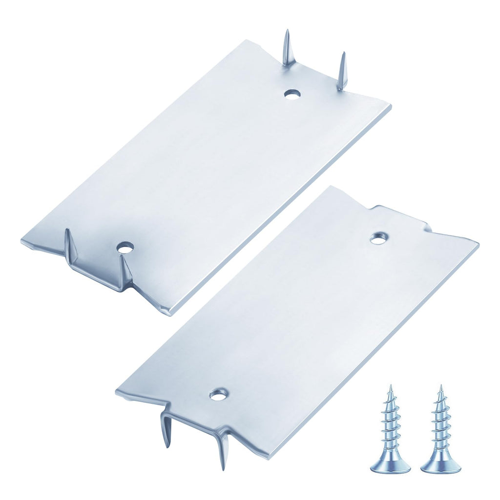 Wensilon(30 pcs) Stainless Steel 304 1.5X2 Inch 16-Gauge Anti-Nail Protection Plate Shield, Nail Plate for Wood Studs, Steel Cable Wire Protector Plate with Sharp Pointed Prongs