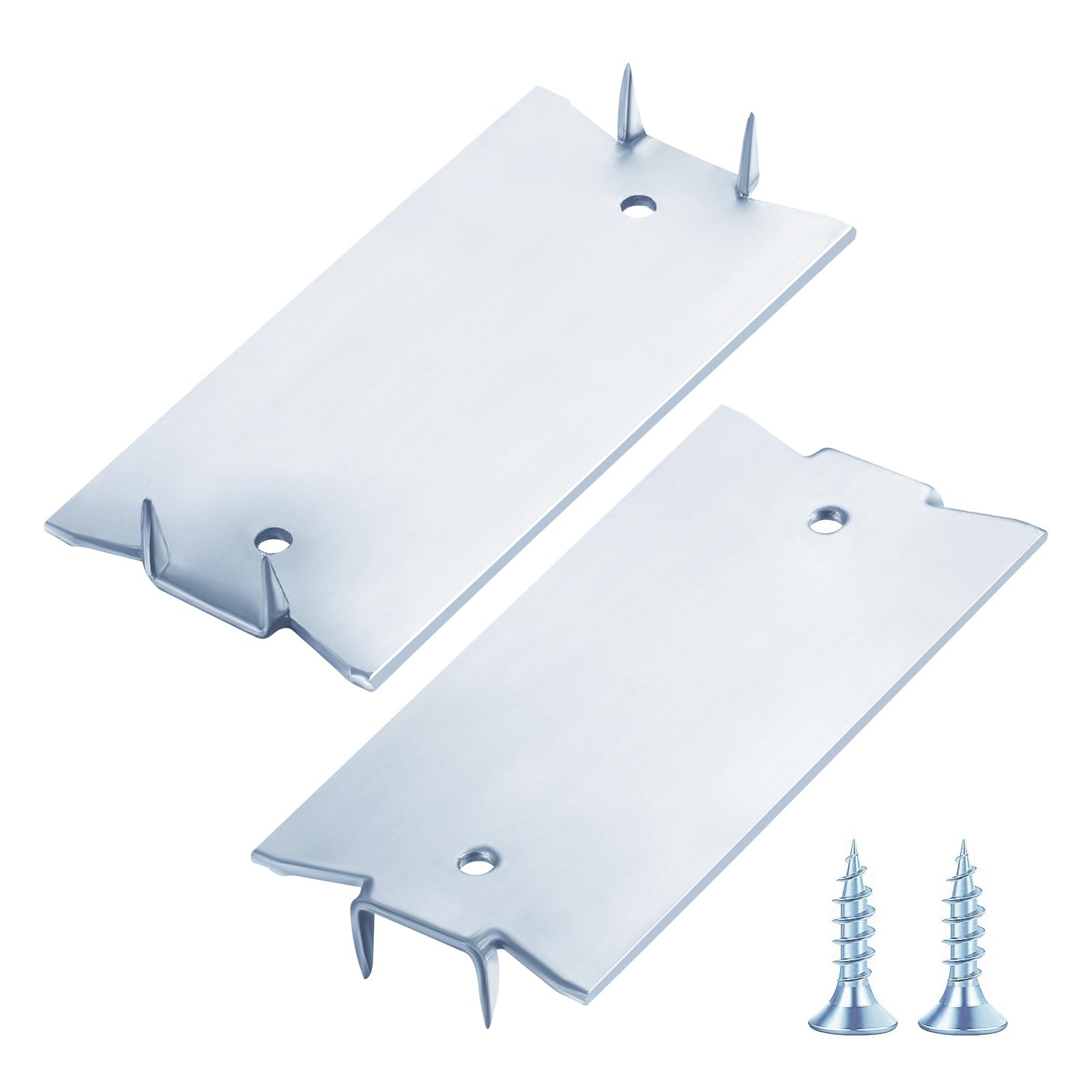 Wensilon(30 pcs) Stainless Steel 304 1.5X2 Inch 16-Gauge Anti-Nail Protection Plate Shield, Nail Plate for Wood Studs, Steel Cable Wire Protector Plate with Sharp Pointed Prongs